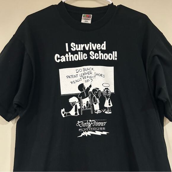 Vintage I Survived Catholic School Shirt - Picture 2 of 3